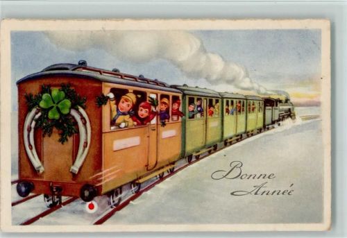 Großes Hufeisen an der Eisenbahn - Bonne Annee, Neujahr