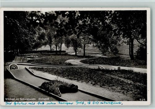 Bad Wildbad 1939 Minigolf Platz AK