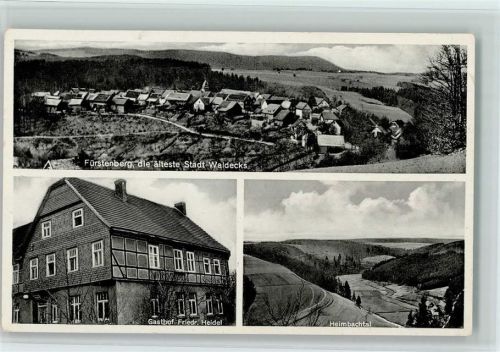 Fürstenberg Gesamtansicht Gasthof Friedr. Heidel Heimbachtal