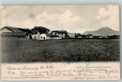 83395 W8228 Freilassing - Hotel und Oekonomischer Foeckerer mit Blick zum Gaisberg