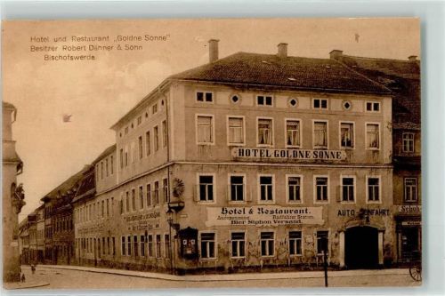 Bischofswerda 1913 Hotel Restaurant Goldene Sonne