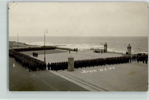 Borkum 1918 WK I Militärparade Küste