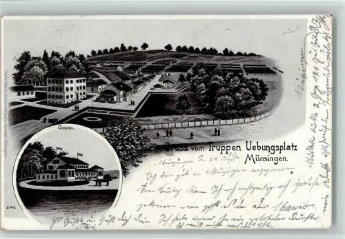 Münsingen 1900 Truppenübungsplatz Casino
