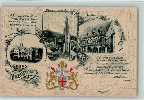 Freiburg 1900 Gruss aus - AK