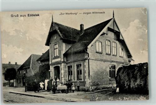 25715 W2226 Eddelak Gebrauchsspuren Gasthaus zur Wartburg Fahrrad Marineschiffspost