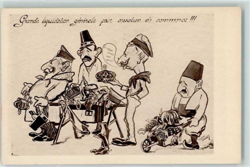 Grande liquidation generale pour cessalion de commerce Karikatur AK
