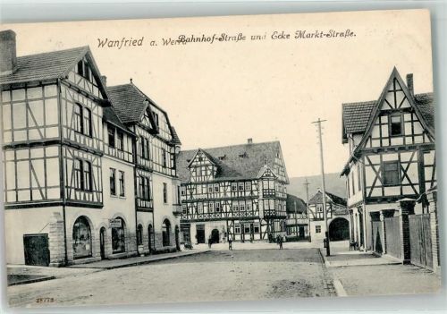Wanfried Bahnhof Straße Markt Straße Fachwerkhaus Geschäft