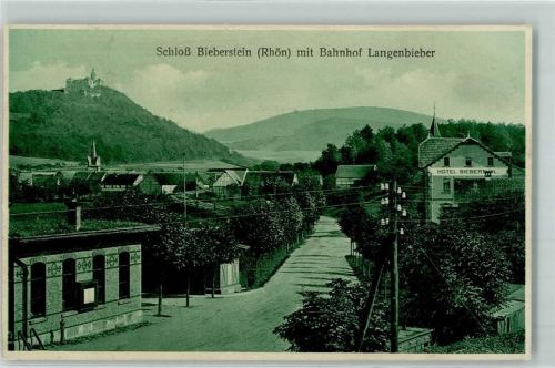 Langenbieber Schloss Bieberstein mit Bahnhof