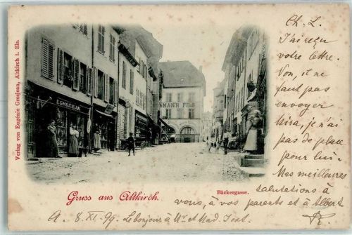 Altkirch 1899 Bäckergasse
