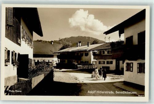 Benediktbeuern WK II Adolf Hitlerstraße Frauen mit Kinderwagen