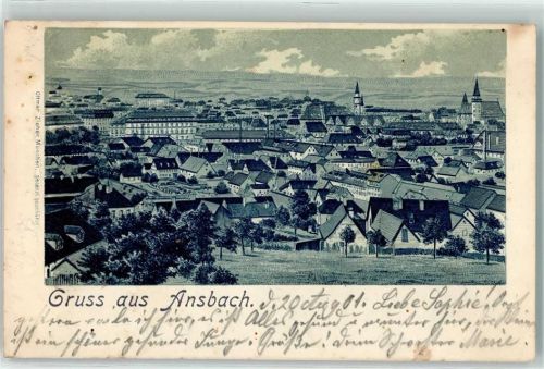 Ansbach 1901 Verlag Ottmar Zieher-München