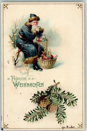 1911 Blauer Mantel Tannenzapfen Verlag Erika 4895