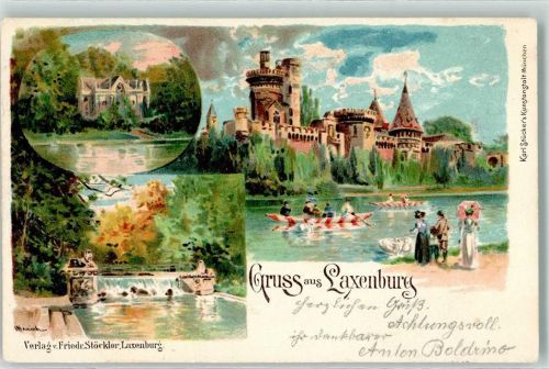 Laxenburg 1899 Ruderboote sign