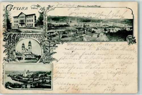 Passau 1897 Hotel Waldschloß Mariahilfberg Mariahilfkirche