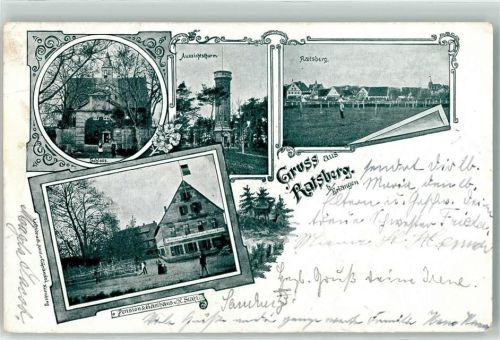 Marloffstein 1899 OT. Ratsberg Gasthaus Stähl Aussichtsturm Schloß
