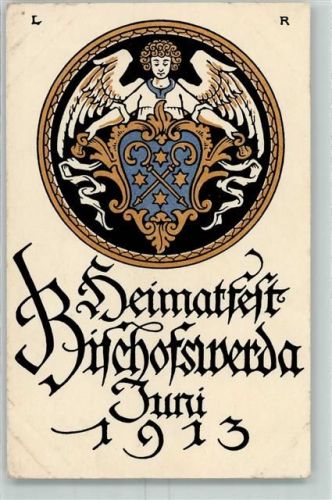 Bischofswerda Heimatfest Juni 1913 Engel Wappen