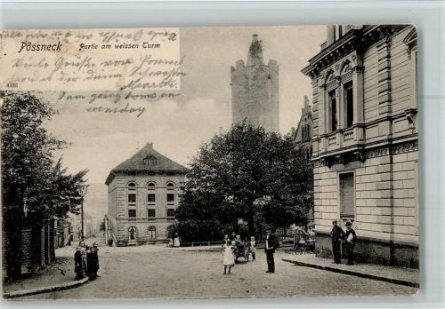 Pößneck Partie am weissen Turm