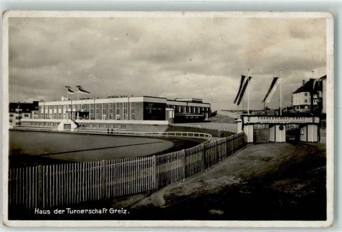 Greiz Haus der Turnerschaft Fahnen