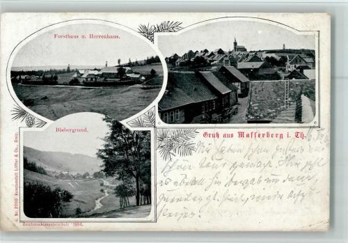 Masserberg Fortshaus Herrenhaus Biebergrund Ortsansicht 3-Bild-Aufnahme