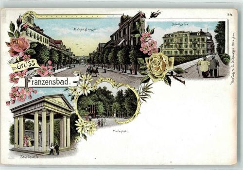 Frantiskovy Lazne Kaiserstraße Königsvilla Parkplatz Stahlquelle Blumen