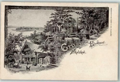 Zehlendorf Blockhaus Nikolskoe sign Thomasczek 1897
