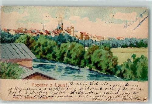 Louny 1903 Handgemalt