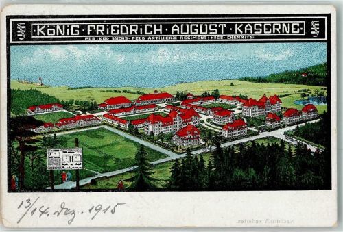 Chemnitz 1915 König Friedrich August Kaserne für Kgl. Sächs. Feld Artillerie Regiment No. 68