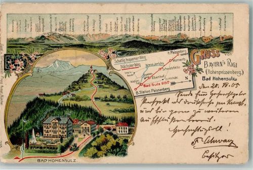 Bergsulza 1905 Gruss aus - Bayern Rigi