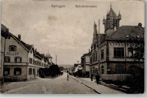 72336 W7460 Balingen 1916 - Bahnhofstraße AK