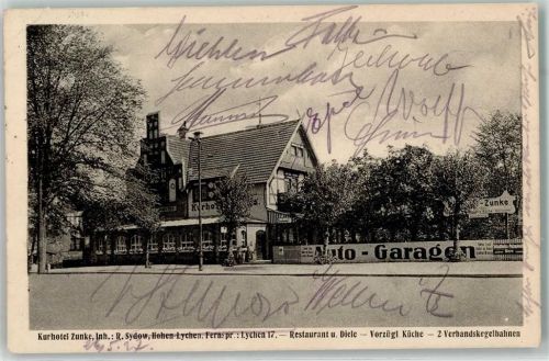 Lychen Kurhotel Zunke Gasthaus Kegelbahn