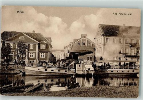 Mitau Jelgava - am Fischmarkt Dampfer