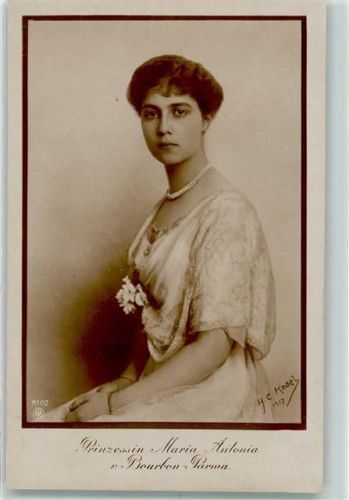 Prinzessin Maria Antonia v. Bourbon Parma Adel Österreich 1917 Gebrauchsspuren
