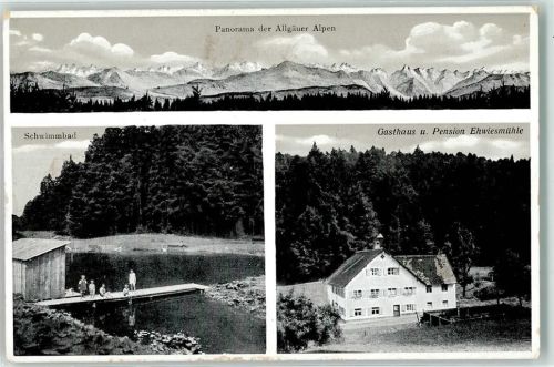 87730 W8944 Bad Grönenbach , Allgäu - Gasthaus u. Pension Ehrwiesmühle Schwimmbad