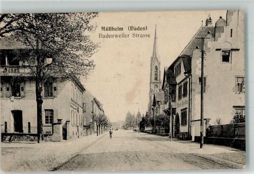 Müllheim 1916 Werderstasse Feldpost Stempel WK I