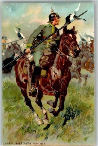 Jäger zu Pferde Uniform Dt. Armee Künstlerkarte Verlag Heros Berlin