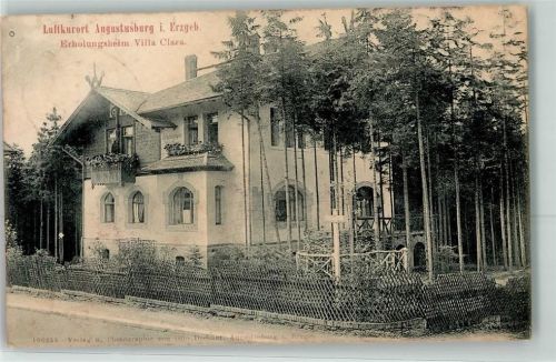 Augustusburg Bahnpost Chemnitz Riesa Röderau Zug 3447 23.6. Erholungsheim Villa Clara