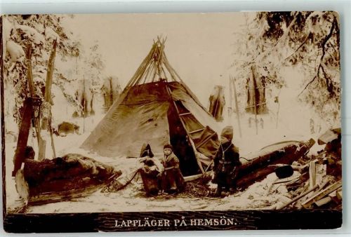 Härnösand 1902 Lappläger pa Hemsön Kinder Winter
