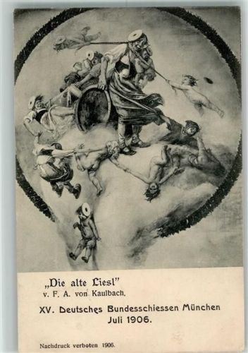München 1909 sign. Kaulbach F.A. v. Die alte Liesl