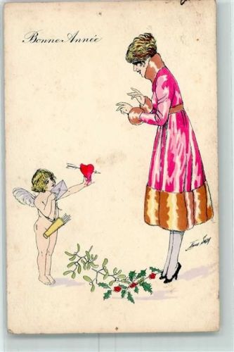 1918 Bonne Annee Amor Engel Serie 64 Verlag A. Noyer