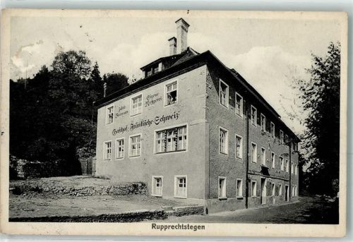 Rupprechtstegen Bahnpost Nürnberg Eger Zug 20.7.37 Gasthaus Fränkische Schweiz