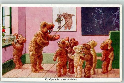 Teddybär Schule vermenschlicht AK