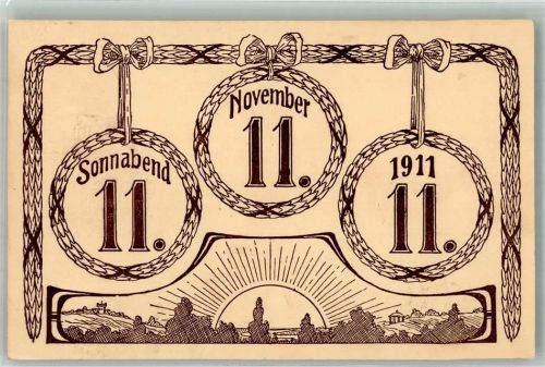 1911 11. Sonnaben 11. November 1911 + Stempel Dresden