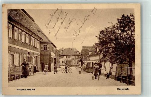 Rheinzabern Hauptstraße Kinderwagen Fahrrad