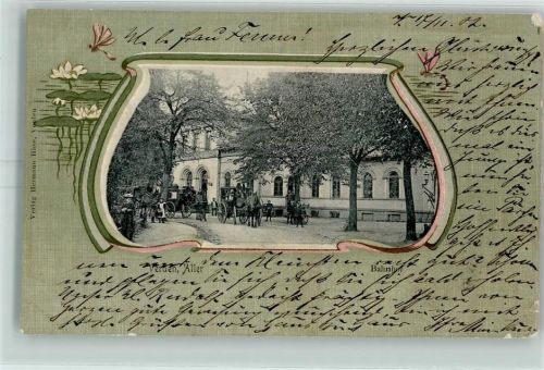 Verden 1902 Bahnhof Jugendstilrahmen