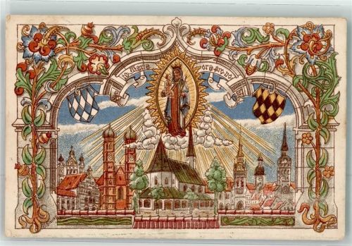 München 1905 II. Münchener Männerwallfahrt nach Altötting Frauenkirche