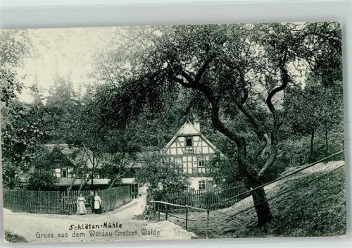 08412 O9620 Werdau , Sachs - Schlöten-Mühle Greizer Wald