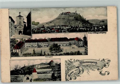 Hohenasperg 1916 Festung Hohenasperg Festungshof Stadttor