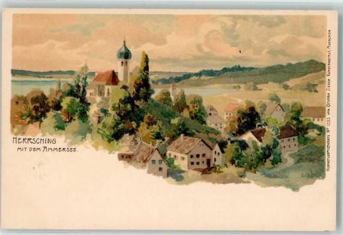 Herrsching mit Kirche St. Martin Verlag Zieher, Ottmar No. 1333