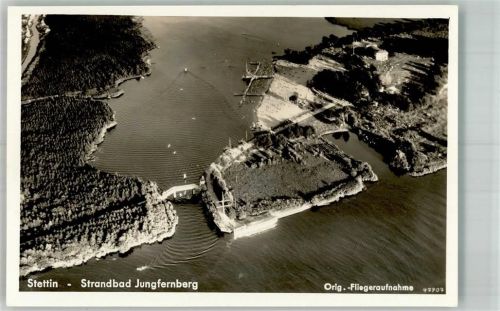 Stettin 1939 Fliegeraufnahme Strähle Schwimmbad Junfernberg