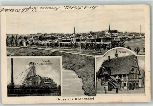 Kochendorf 1917 Rathaus Schacht König Wilhelm II.